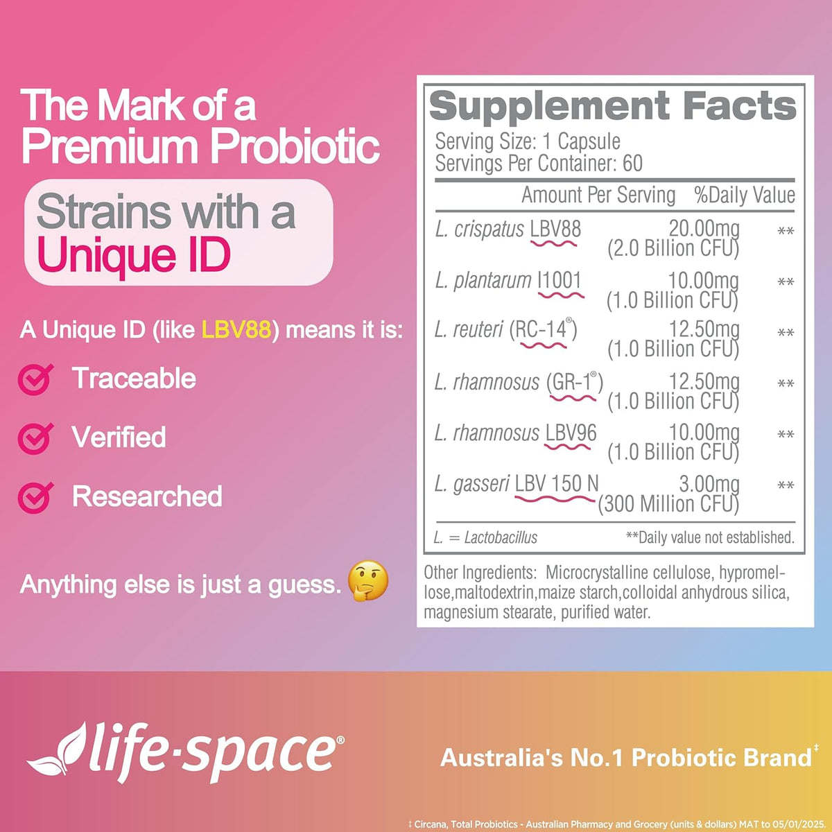 Life Space Women's Microflora Probiotic, 60 count