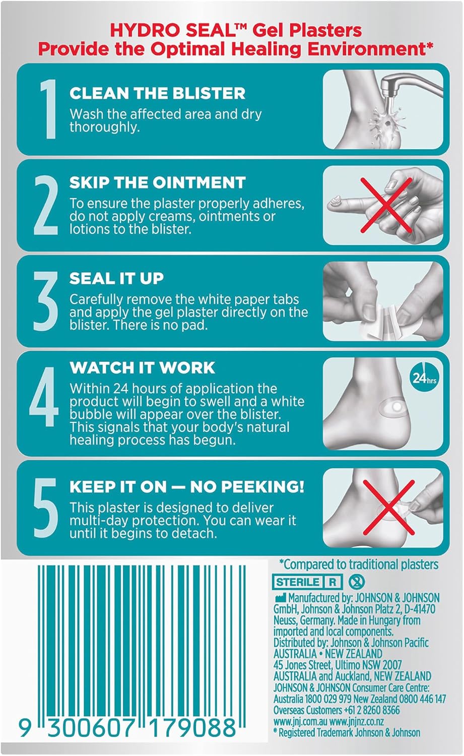 Band-Aid Advanced Healing Hydro Seal Blister Block 4 Pack