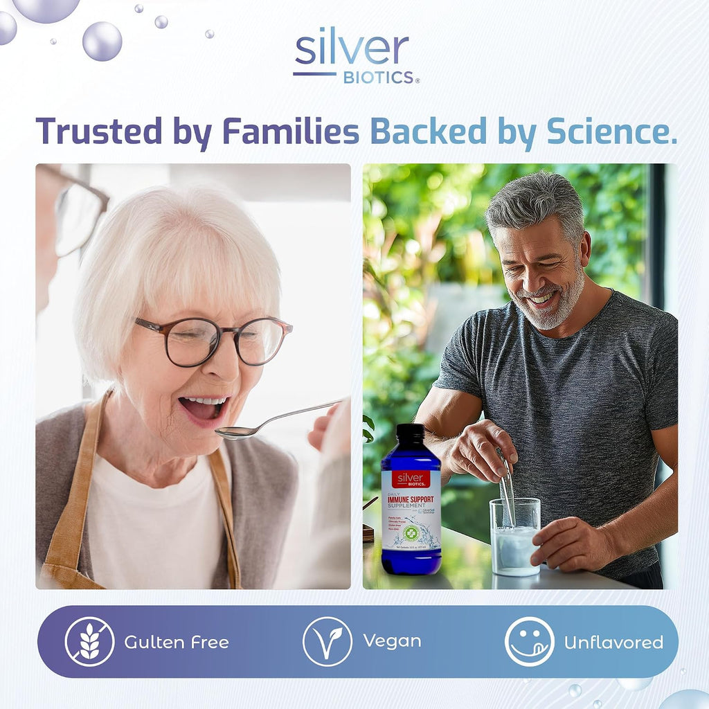 Silver Biotics SilverSol Ag?O? 10 PPM Immune Support, 32 Fl Oz Immune Support | Advanced Silver Technology, Bio-Hacking Immune Building, Natural Support