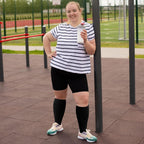 Compression Socks Woman Man: Compression Stockings Plus Size Wide Calf 20-30 mmHg for Obese Pregnant Varicose Veins Sports Travel Flight XXL-7XL Black Beige 1 Pair