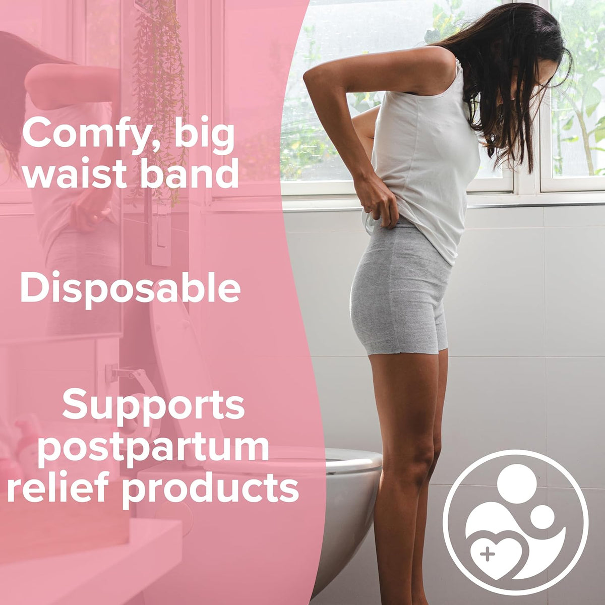 Dr. Talbot's Mom Postpartum Underwear, Disposable Boyshorts - Stretchy Breathable Support