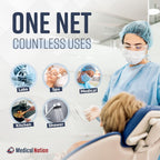 MEDICAL NATION 24" Disposable Bouffant Caps Hair Net | CASE OF 1000, BLUE | Non-Woven, Non-Pleated Hairnets | Perfect for Medical, Hospital, Labs, Nurse, Tattoo, Food Service, Cooking | Blue, Size 24"