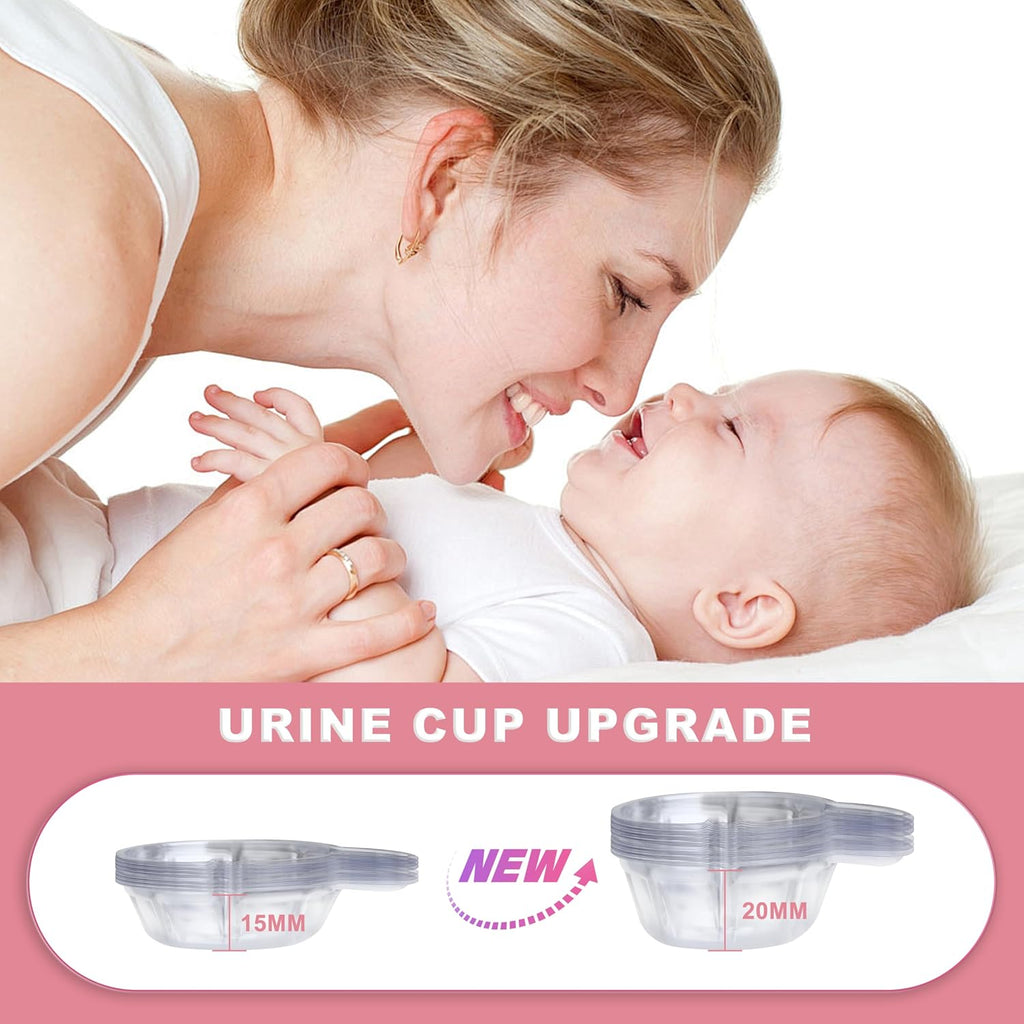 Pregnancy Test Strips with Urine Cups, hCG Detection Home Pregnancy Tests, Sensitive & Over 99% Accurate, 20 Count Individually Wrapped, Rapid hCG Test Strips, 5mm Wider 25mIU/mL