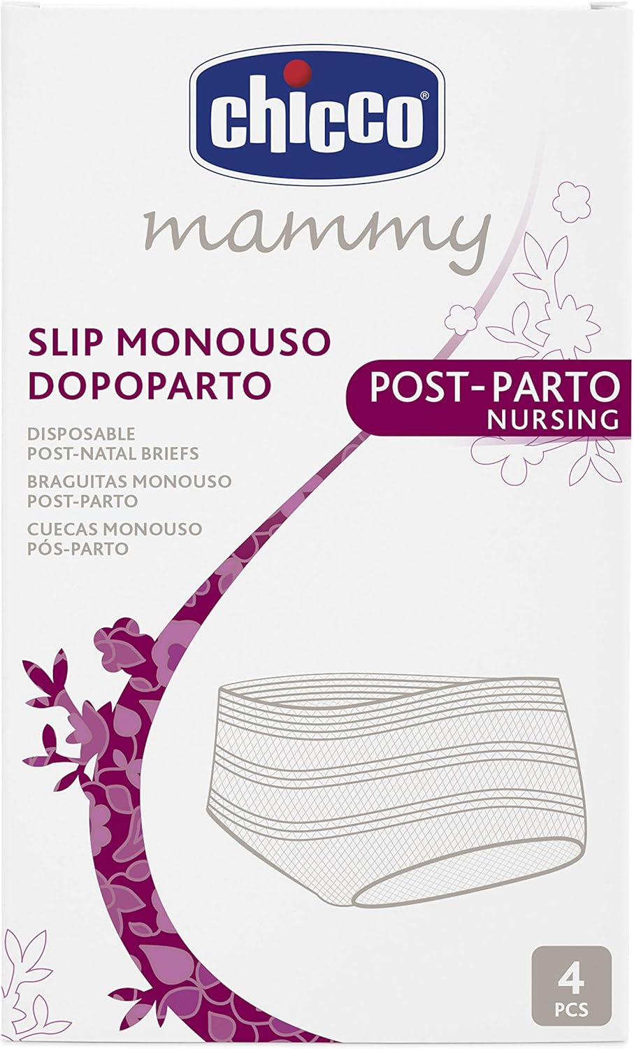 Chicco Mamma Mini Kit, Contains Postpartum Pads, Disposable Slips Antibacterial Absorbent Pads - 650g