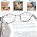 Round Reading Glasses for Women Men Classic Circular Readers +2.50 Stylish Lightweight Cheaters Glasses Spring Hinges 5 Pack