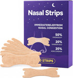Extra Strength Nasal Strips for Snoring and Nasal Congestion Relief,Drug-Free Breath Better Nose Strips with Strong Adhesive,50% Stronger Lift,Clear Comfortable Design for Sensitive Skin,60 PCS