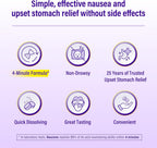 Nauzene Non-drowsy Upset Stomach & Nausea Relief Chewable Tablets - Fast-Acting Relief in 4 Minutes - Doctor Recommended - Wild Cherry Flavor, 42 ct