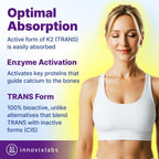 InnovixLabs Full Spectrum Vitamin K2 MK7 + MK4, 600 mcg (90 Softgels)