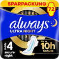 Always Sanitary Pads 72 pieces