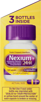 Nexium 24HR Acid Reducer Heartburn Relief Capsules, 42 Count | All-Day and All-Night Protection from Frequent Heartburn, Heartburn Medicine with Esomeprazole Magnesium