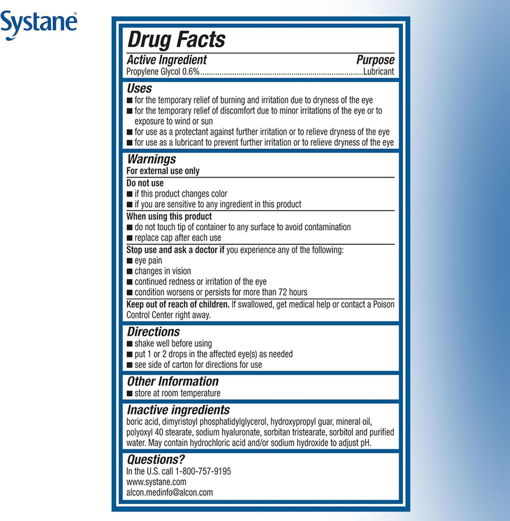 Systane PRO Preservative Free 12 Hour Dry Eye Relief, 0.33 Fl Oz, 2 Pack