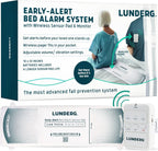 Lunderg Wireless Early Alert Bed Alarm System for Elderly & Fall Prevention | Alerts Caregivers Before They Get Up. No Loud In-Room Alarm To Frighten Your Loved One. Great For Dementia Care. US Company.