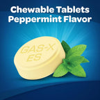 Gas-X Extra Strength Chewable Tablets, Gas Relief, Peppermint Crème, 18 Ct | Simethicone 125mg Extra Strength Chewable Tablets, Fast Gas and Bloating Relief, GLP-1 Support