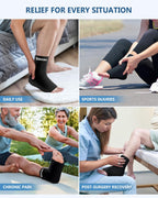 Ankle Foot Ice Pack, Expert Solid Gel Cold & Hot Therapy for Ankle Recovery | Heel Foot Ice Wrap, Stay Flexible After Frozen, 360° Foot Coverage, Easy Wear, Soft Fabric, Achilles & Plantar Relief
