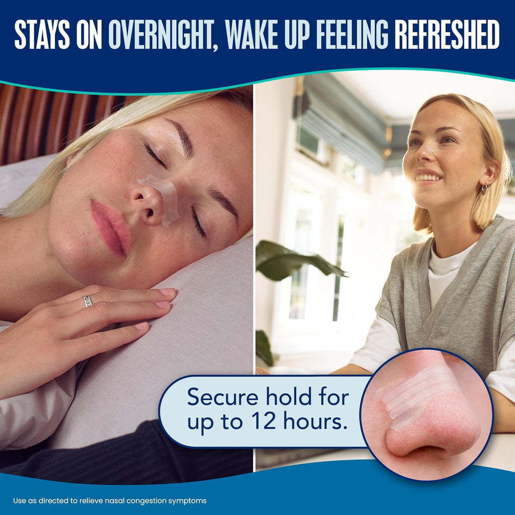 Breathe Right Nasal Strips, Extra Strength, Nasal Congestion, Clear, 44ct | Opens nose and increases nasal airflow, helps relieve nasal congestion for better breathing, drug-free, use anytime, anywhere