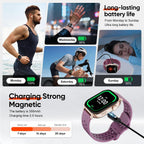 Built-in GPS Distance Tracking Watch for Men and Women, Average Pace Running & Swim Watch, Waterproof, Long Battery Life(Gold)