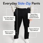 Joe & Bella Men’s Adaptive Pants with Side Zippers – Tear Away Post-Surgery Pants