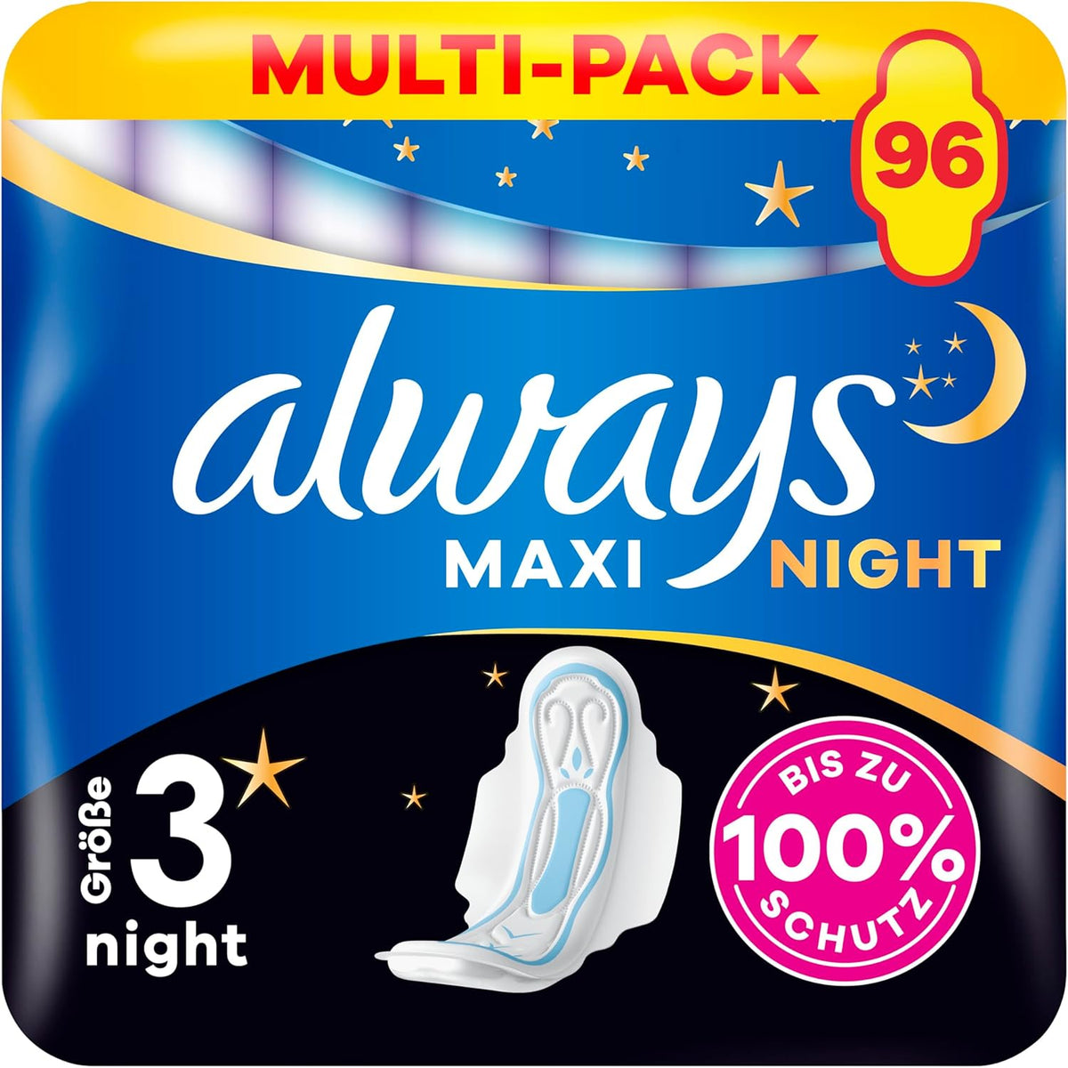 Always Sanitary Pads 96 pieces 12 pieces
