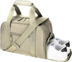 SeaRock 14 inch Small Gym Bag for Men & Women, Mini Duffle Bag with Shoe Compartment, Carry On Duffel Bag for Travel Sports, Khaki