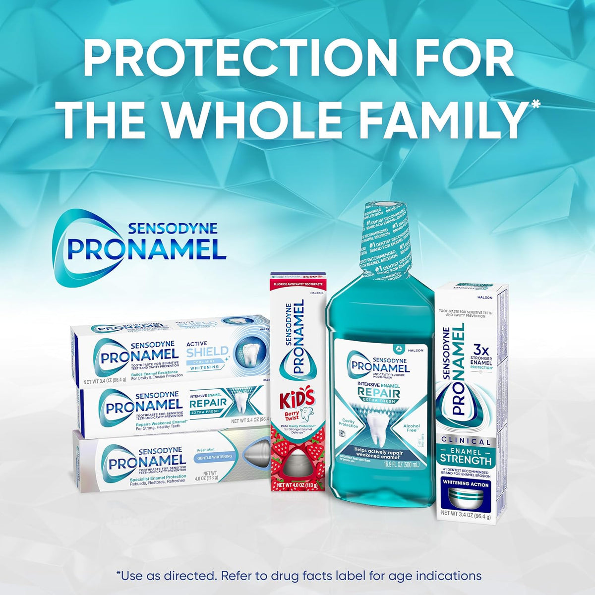 Sensodyne Pronamel Intensive Enamel Repair Extra Fresh Toothpaste,3.4 Oz x4 | For Sensitive Teeth, to Reharden and Strengthen Enamel, Extra Fresh, SLS Free