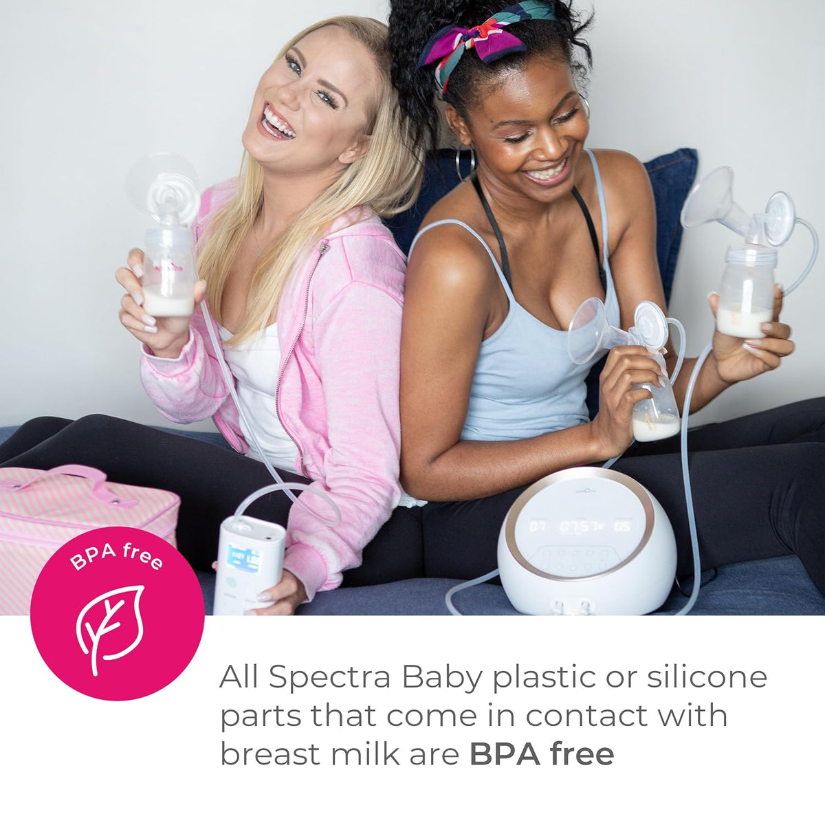 Spectra Baby S1 Plus Premier Portable Rechargeable Breast Pump with Tote Bag and Premium Accessory Kit - 28mm
