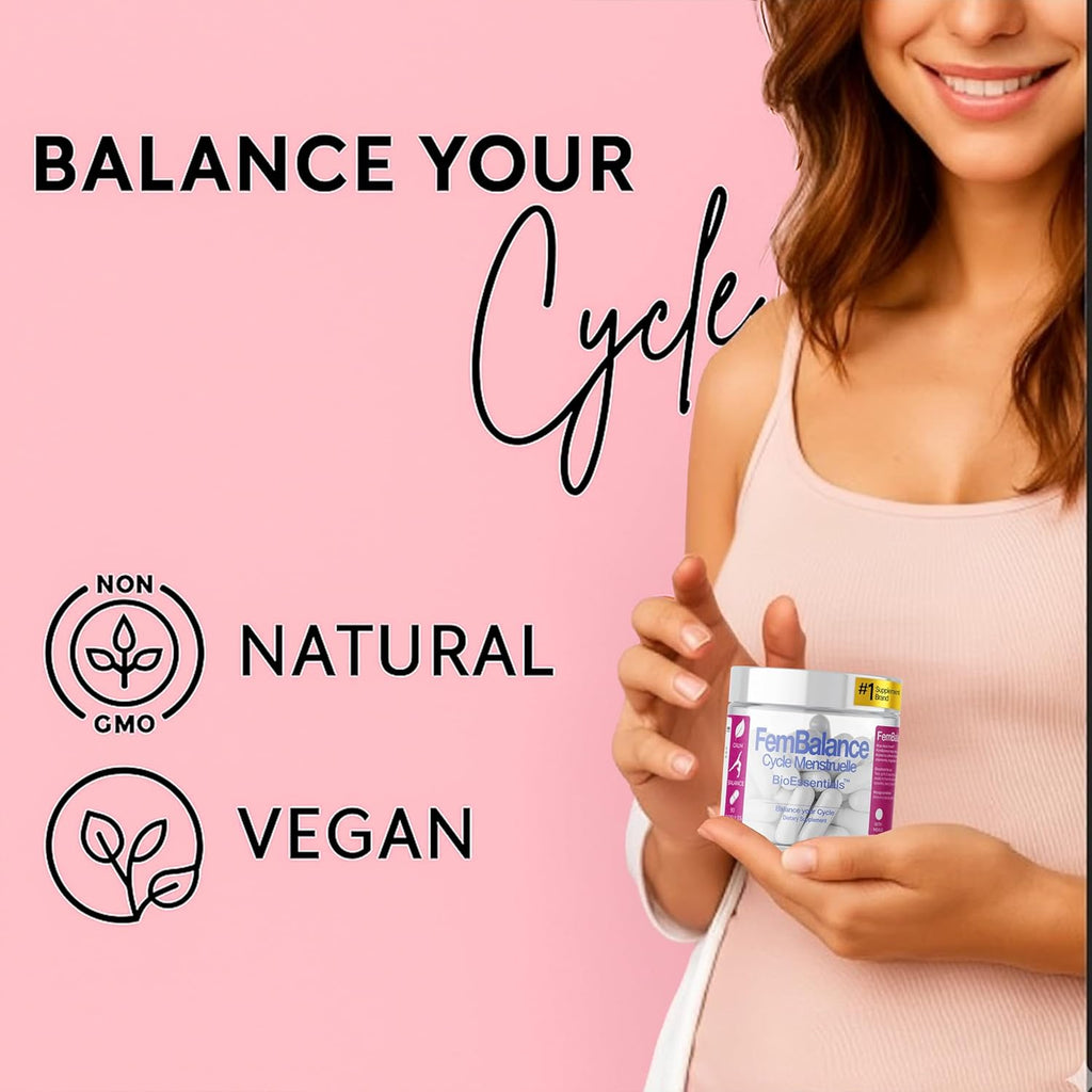FemBalance — Women's Hormone Balance Supplement — Ashwagandha, Magnesium & Chamomile for PMS Relief, Mood & Energy — Hormonal Balance for Women — 90 Vegan Capsules