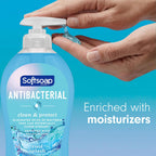 Softsoap Antibacterial Hand Soap, Cool Splash Scent, 11.25 fl oz (6 Pack) | Paraben-Free, Phthalate-Free, Washes Away Germs, Bathroom Hand Soap, Kitchen Hand Soap, Daily Handwashing, Gentle on Hands