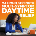 Amazon Basic Care Daytime Severe Cold & Flu Relief Caplets, Multi-Symptom Relief for Headache, Fever, Sore Throat, Chest & Nasal Congestion, Vapor Ice, 24 Count
