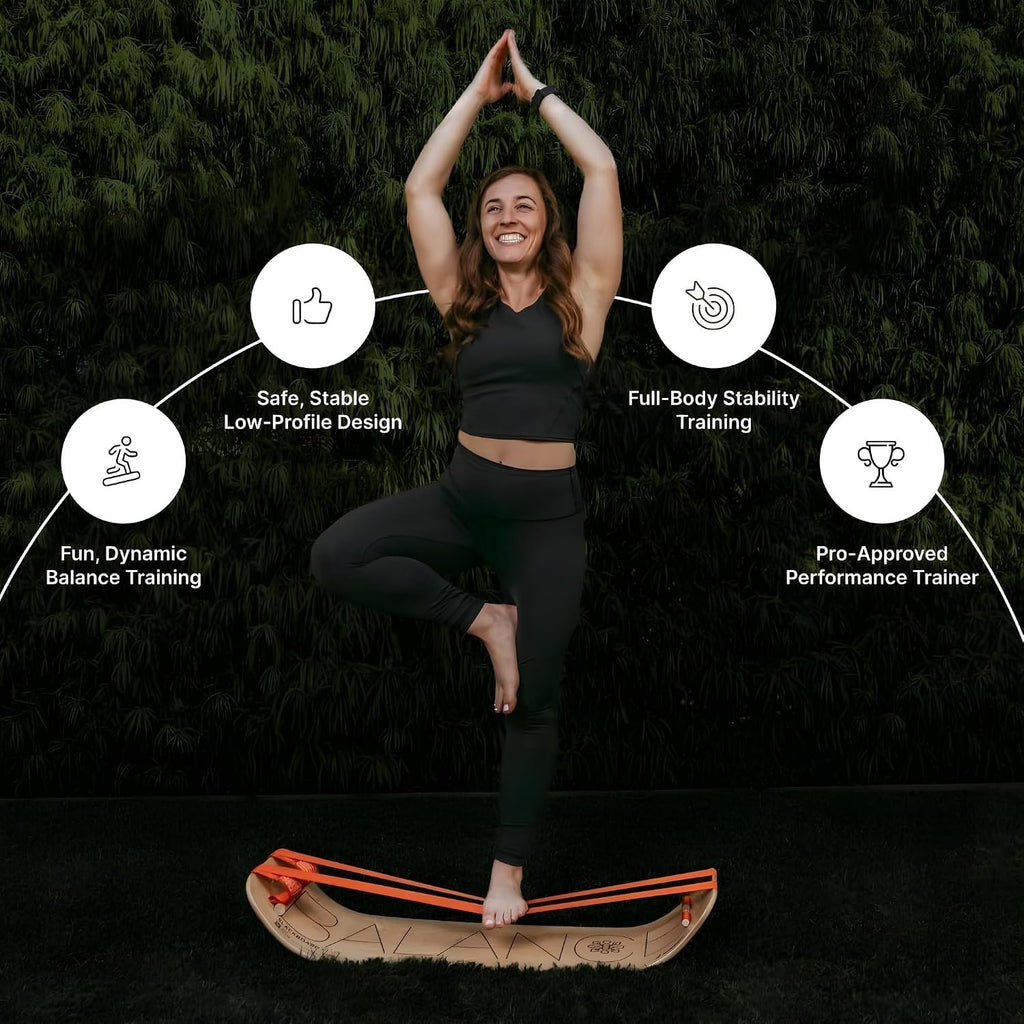 GIBBON SlackBoard, Balance Board Kids & Adults, Slackline Balance Trainer