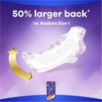 ALWAYS Radiant, Size 4, Overnight Sanitary Pads With Wings, Scented, 20 Count