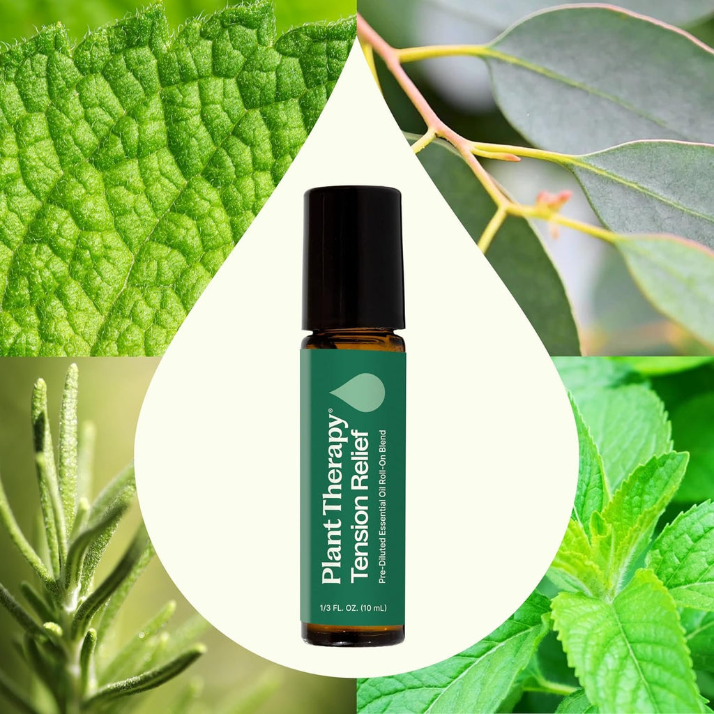 Plant Therapy Tension Relief Essential Oil Blend Pre-Diluted Roll-On, 10 mL