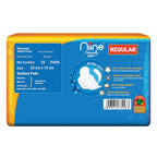 Niine Naturally Soft Regular Sanitary Pads for women | 18 pads, Pack of 1| Suitable for Light Flow| Faster Absorption | Prevents Wetness & Leakage