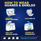 Tena Men Overnight Guards, Incontinence Pads for Men, 30 ct | Engineered to fit the male anatomy, these discreet, cup-shaped male guards help manage heavier bladder leaks, odor & wetness