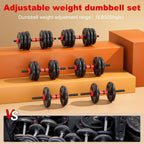 Adjustable Dumbbell Set, 20/30/45/70/90lbs, 5 in 1 Multi-Function Dumbbells