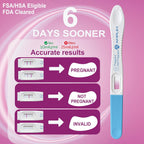 Amplim Early Detection Pregnancy Test Sticks 15 Pack, 99.99% Accurate, Sensitive Midstream Home Urine Test Kit for Women, 3-Sec Reliable Results 6 Days Sooner, 10 MIU/mL HCG, FDA Cleared