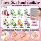 48 Pcs Mini Hand Sanitizers Bulk 1oz Travel Size Portable Hand Sanitizer Gel Gift Employee Appreciation Gift Instant Formula Fruit Flower Scented for Guest Coworker Staff Family Party Supplies