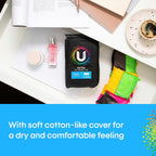 U by Kotex Extra Pads Regular with Wings 96 Count (6 x 16 Pack) - Packaging May Vary