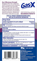 Gas-X Maximum Strength Softgels, Gas Relief, 30 Count | Simethicone 250mg Maximum Strength Chewable Tablets, Fast Gas and Bloating Relief, GLP-1 Support