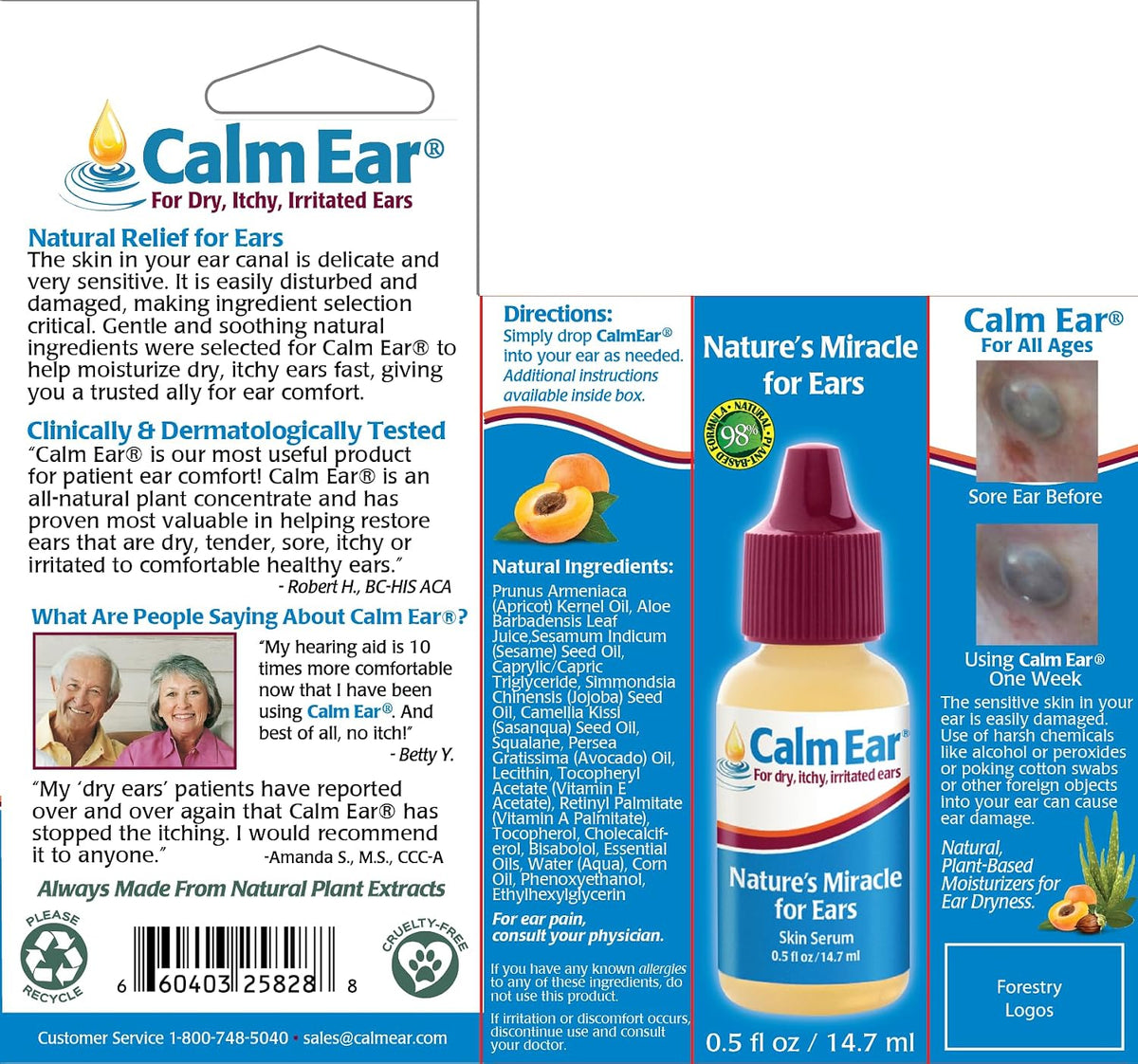 Calm Ear for Itchy, Irritated Ears 14.7ml