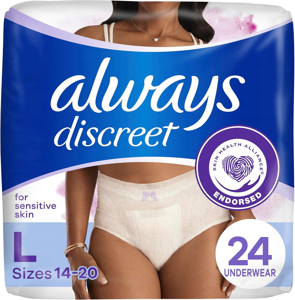Always Discreet Incontinence Pads Postpartum 24 pieces