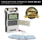 TENS 7000 Digital TENS Unit with Accessories - Muscle Stimulator Machine for Back Pain Relief, Sciatica, Neck, Nerve, Shoulder, Hip, Elbow, Muscle Pain Relief