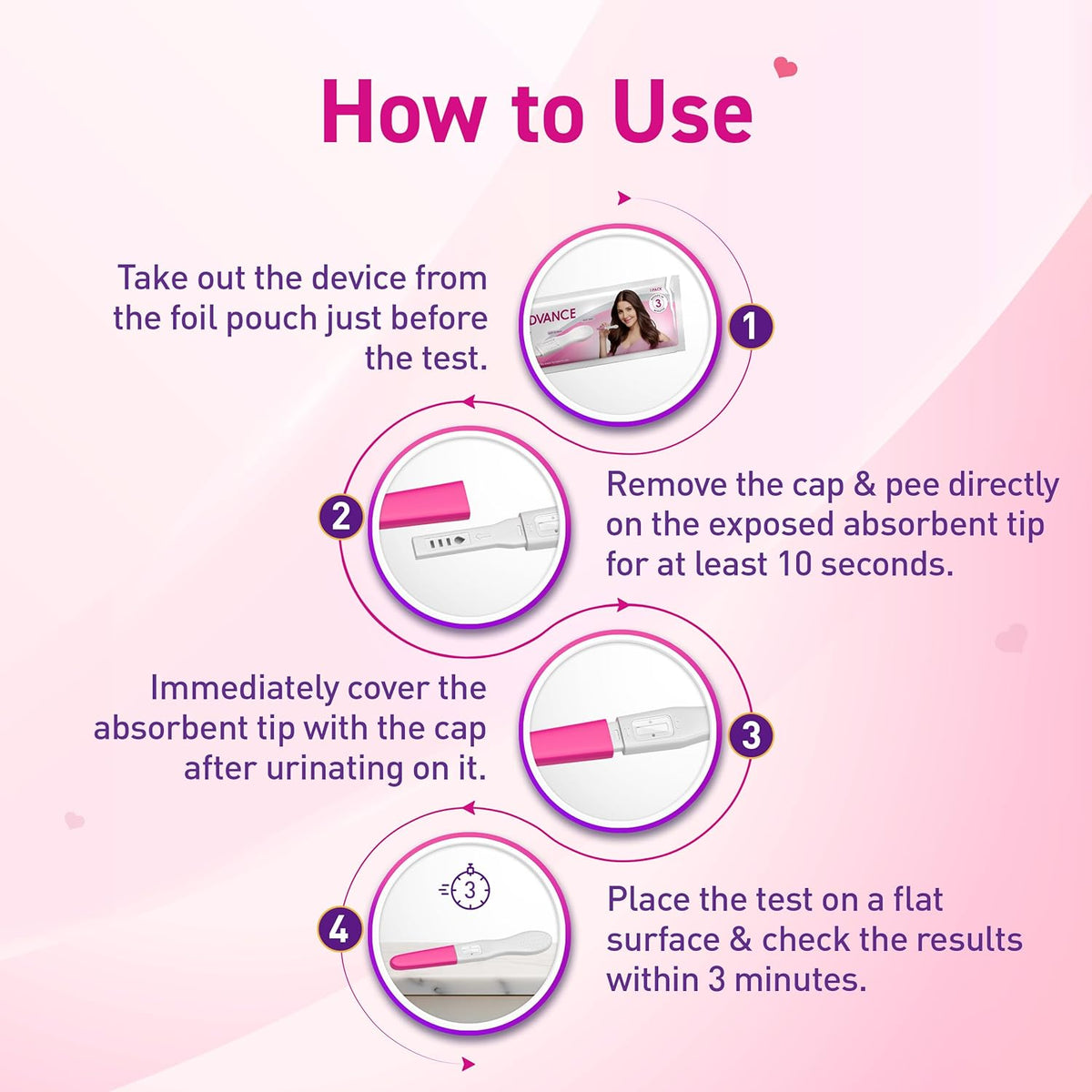 Prega News Advance, HCG Home Pregnancy Test, Midstream Urine Test Kit, One Step Pregnancy Test, Easy to Use, Accurate Result in Just 3 Minutes x Pack of 1 (2)