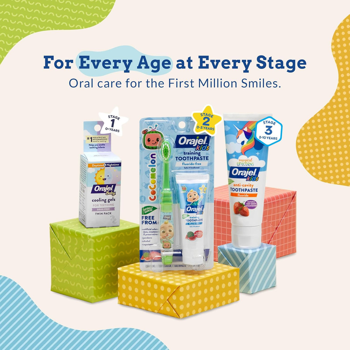 Orajel Baby Daytime & Nighttime Cooling Gels for Teething, Drug - Free, #1 Pediatrician Recommended Brand for Teething*, Two 0.18oz Tubes | Drug-Free, Soothes Teething Infants, Safe for Babies Age 0+, #1 Pediatrician Recommended Brand for Teething