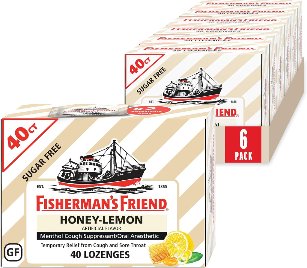 Fisherman's Friend Sugar Free Cough Lozenges, 40 x 6-Pack (Honey Lemon)