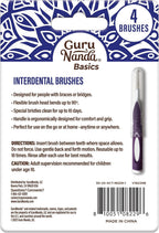 GuruNanda Interdental Brushes with Caps for Braces & Bridges, Mint, 4 ct