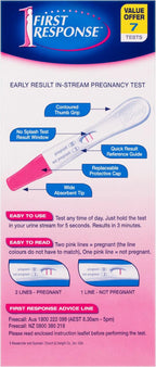 First Response Early Detection Pregnancy Tests, 7pk - Over 99% Accurate, Fast Results, Easy To Use, Detects Low hCG Levels, Detects 6 Days Early, Convenient Testing Any Time Of The Day