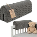 Totsy Baby Bumper Cot Bumper Baby Cots 50 cm – Anti-fall and Shock Protector Barrier Foam Safety Children and Girls for Bed Protection of Fence and Edge for Children Minky Grey