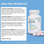 StellaLife Oral Prebiotic & Probiotic Lozenges for Teeth and Gums – 27B CFU, 11 Strains, Dental Probiotic for Bad Breath, Immune Support with VIT C, D3 & Zinc (Strawberry Flavor) 30 Day