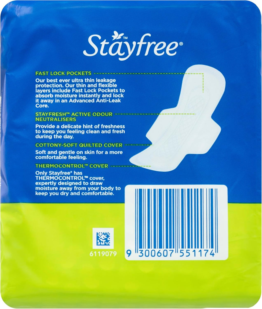 Stayfree Ultra Thin Regular Pads With Wings 14 Pack