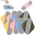 8 Pieces Reusable Sanitary Pads, 23 x 16 cm Washable Panty Protectors, Postpartum Cotton Hygienic Towel, for Menstruation, Leakproof Design, Comfortable, Suitable for All Women.